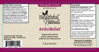 Arthrirelief (365827 Label 365787 Arthri Relief)